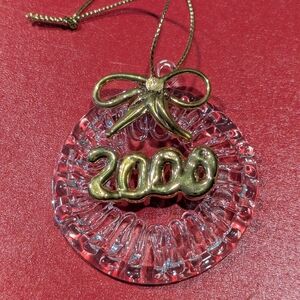 Avon Gold and Clear Ornament with Bow